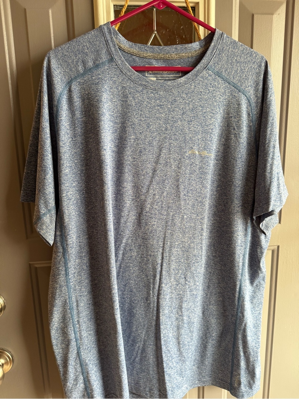 Eddie Bauer Heathered Sky Blue Performance Crew Tee